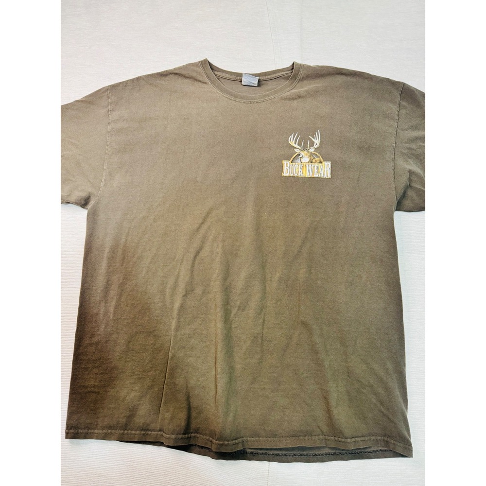 Buck Wear Mens Brown Hunting Graphic T-Shirt Guilty Animals 2XL Gildan